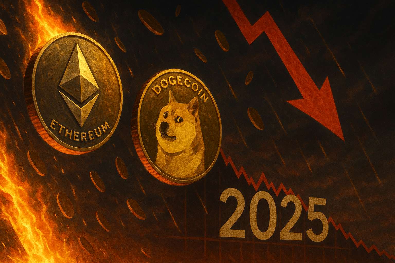 Ethereum and Dogecoin biggest losers of 2025